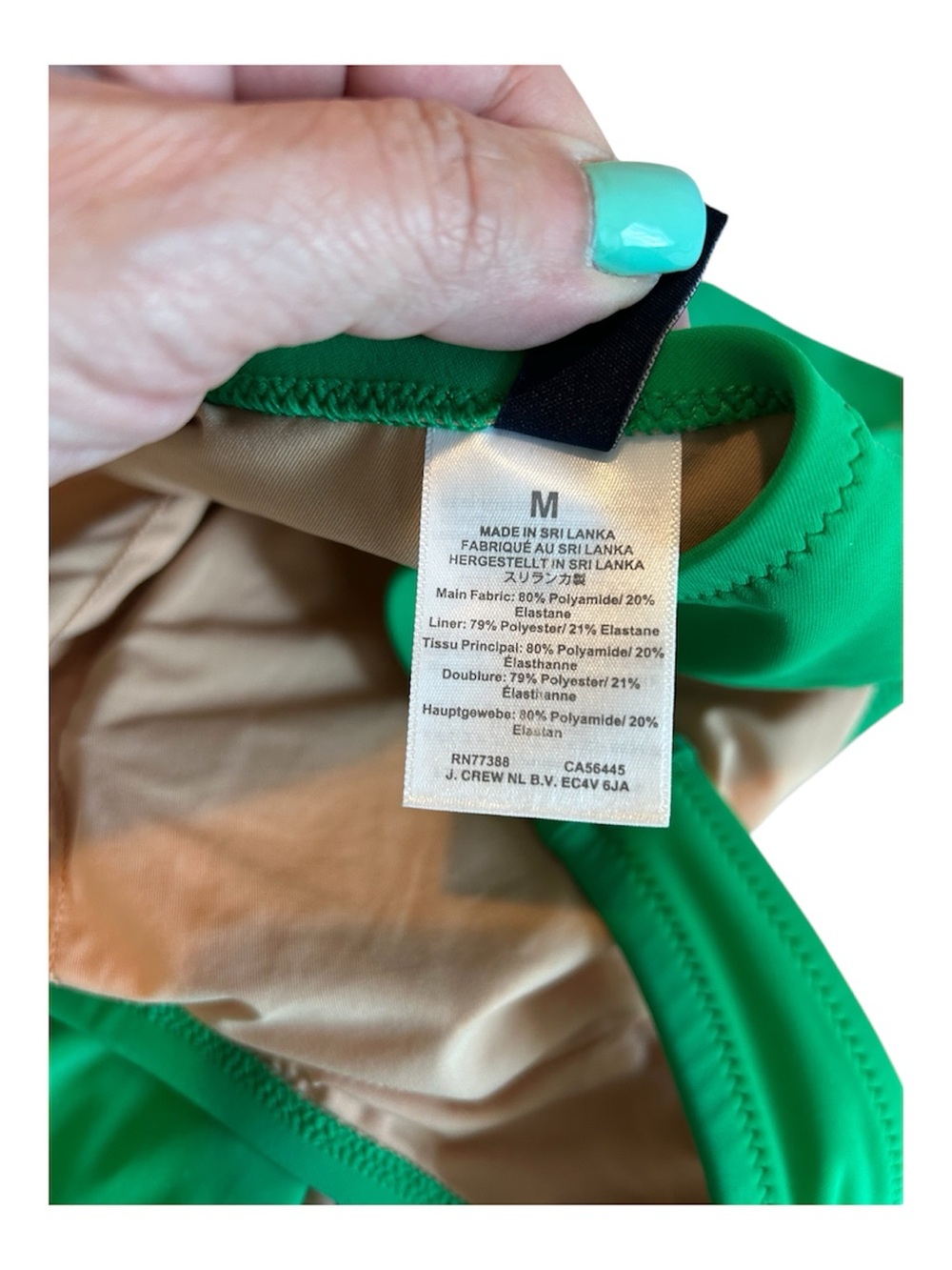 J. Crew One-Shoulder Emerald Green Ruched Women’s Swimsuit - Picture 10 of 10